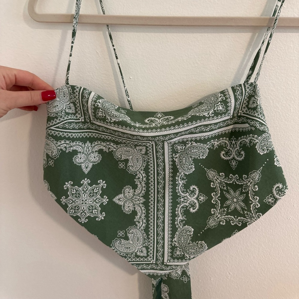 Paisley Green Bandanna Tank Top